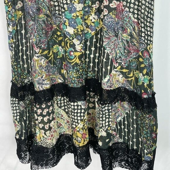 urban Renewal Floral Print Minidress w/ Lace Trim - Picture 8 of 16